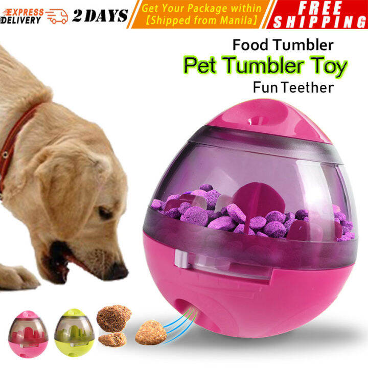 Interactive Dog Cat Food Treat Ball Bowl Toy Funny Pet Shaking Leakage Food  Container Puppy Cat Slow Feed Pet Tumbler Toy