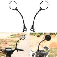 ♈ Bicycle Rearview Handlebar Mirror Wide Range Bicycle Electric Motorcycle Reflector Bendable Hose Adjustable Cycling Accessories