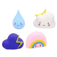 Cute Baby Bath Water Toy Early Education Cute Raindrop Rainbow Weather Toy Clouds Shower Floating Toy Bathroom Water Toy