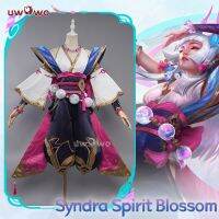 【LZ】♚☑  Uwowo-Game League of Legends LOL Cosplay Traje Flor de Espírito SB Syndra Roupa de RPG Em Stock