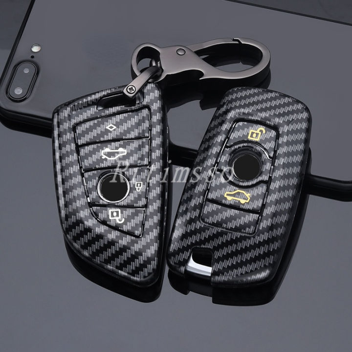 carbon-fiber-abs-car-key-case-for-bmw-f21-f22-f35-f30-f07-f06-f25-f26-f80-remote-protector-cover-keychain-bag-auto-accessories
