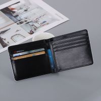 Men Wallet Short Leather Wallets Ultrathin Bifold Money Clip Credit Card ID Card Holder Male Boyfriend Father Fashion Gift