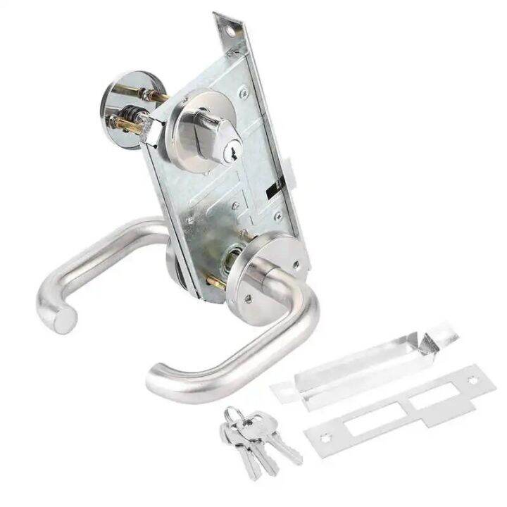 Stainless Steel Aisle Handle Locks Pageway Door Lock Kit For Fire