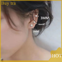 [Buytra] ต่างหูเพทาย1คู่สำหรับผู้หญิงต่างหูกระดูกอ่อนติดหมุดเกลียวต่างหูเครื่องประดับสำหรับร่างกายของขวัญ