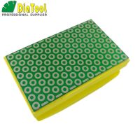 SHDIATOOL Electroplated Diamond Hand Polishing Pad 90X55MM 400 Sanding Pads Hard Foam Backed Hand Polishing Pad