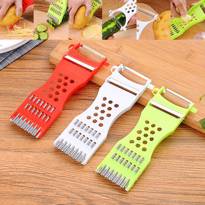 ที่ขูดมะละกอ แบบหนา มีดปอกผลไม้ 5in1 พร้อมส่ง ที่ขูดมะละกอ ขูดผลไม้ Multi functional kitchen vegetable cutter