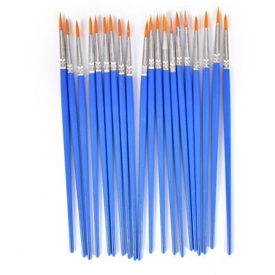 10pcs Professional Paintbrush Oil Acrylic Brush Watercolor Pen Nylon Hair Wooden Handle Paint Brushes School Office Art Supplies Paint Tools Accessori