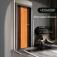 ประตูไม้เคลือบเมลามีน iDoor GB - 05 - Mahogany - Cherry ขนาด 3.4x90x200cm. leowood