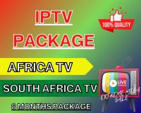 IPTV แพ็คเกจ 8 เดือน, รับชมทีวีออนไลน์ AFRICA, SOUTH AFRICA TV, ภาพยนตร์, ซีรี่ย์, ข่าว, กีฬา, และอื่นๆอีกมากมาย  ภาพนิ่ง  สัญญาณ ดี  ภาพคมชัด Full HD, 4K