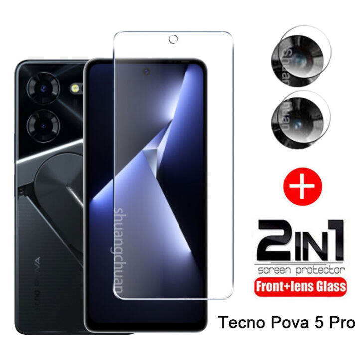 2in-ภาพยนตร์กระจกเทมเปอร์1เรื่องสำหรับ-tecno-pova-5-pro-pova-5ภาพยนตร์ปกป้องหน้าจอกระจกเทมเปอร์กระจกนิรภัยใส9ชั่วโมง-ปกป้องหน้าจอป้องกันหน้าจอเลนส์