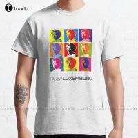 Rosa Luxemburg เสื้อยืดคอกลมพิมพ์ลายโปสเตอร์สุดคลาสสิคเสื้อยืดแฟชั่นผ้าคอตตอน100% ใหม่ฤดูร้อนขายส่งเสื้อยืดตลกเสื้อยืดผู้ชายแบรนด์ Xs-3xl สไตล์ป๊อปยูนิเซ็กส์