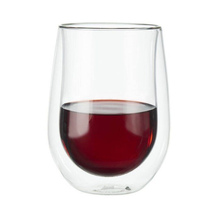 ZWILLING J.A. Henckels DoubleWall Red Wine Glass Set, 12 fl. oz Lazada.co.th