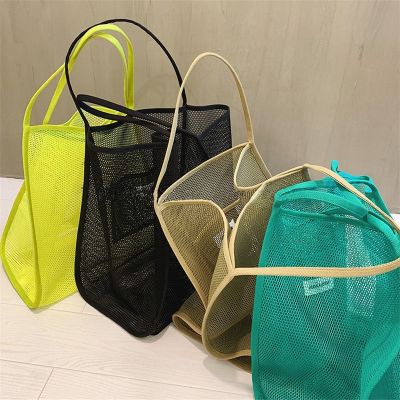 Hylhexyr Women 39;s Shoulder Bag Mesh Totes Net Beach Bag Foldable Handbag Fruit Grocery Shopping Bags Fashion Large Capacity