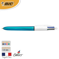 BIC บิ๊ก ปากกา 4 Colours Shine ปากกาลูกลื่น น้ำหมึก4in1 หัวปากกา 1.0 mm.(Blue) จำนวน 1 ด้าม