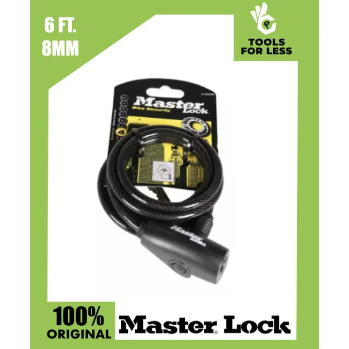 &"Master Lock Bike Cable Model 8126DPRO (Black) Lazada PH