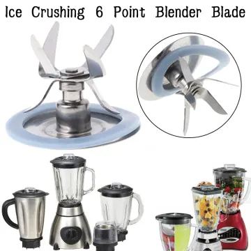 6 Point Ice Crushing Blade For Oster and Osterizer Blender With Jar Base  Cap And 2 Pcs O Ring Seal Gasket