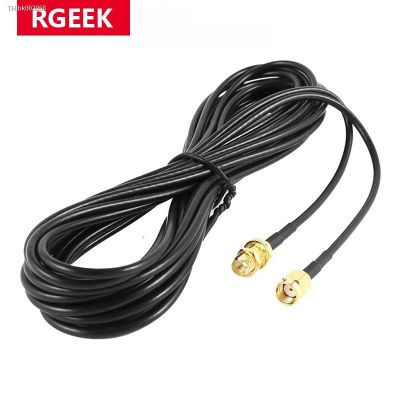 ✕✲♀ RP-SMA SMA Connector Male to Female Extension Cable Copper Feeder Wire for Coax Coaxial WiFi Network Card RG174 Router Antenna