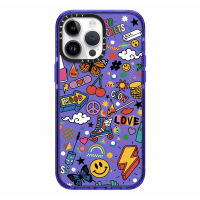 《KIKI》Original glitter CASE. TIFY Cute Phone Case for iphone 14 14plus 14pro 14promax 11 12 13promax High-end shockproof hard case Cartoon interesting toy doodles Urban graffiti 2023 Official New Design Luxury Style Purple Green