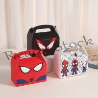 【hot sale】 ✖▬ B41 24/12/6PCS Spiderman Birthday Party Decorations Kraft Paper Gift Bag with Handle Birthday Party Packaging Bag Baby Shower