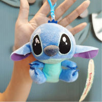 12cm Lilo&amp;Stitch Cartoon Plush Doll Pink Blue Couple Anime Cute Stuffed Pendant Keychain Baby Toy Girl Kids Birthday Gift