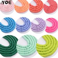 330pcs/bag 6mm Flat Round Polymer Clay Beads Chip Disk Loose Spacer Handmade Boho Slice Beads For DIY Jewelry Making Bracelets