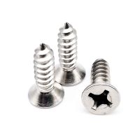 5/10/50pcs M2 M2.6 M2.9 M3.5 M4 M5 M6 304 A2-70 stainless steel Cross Phillips Flat Countersunk Head Self-tapping Wood Screw Nails Screws Fasteners