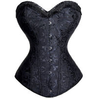 Vintage Underbust Corset Sexy Lace Printing Bustiers Slimming Steel Bone Belt Body Women Underwear Overbust Waist Plus Size