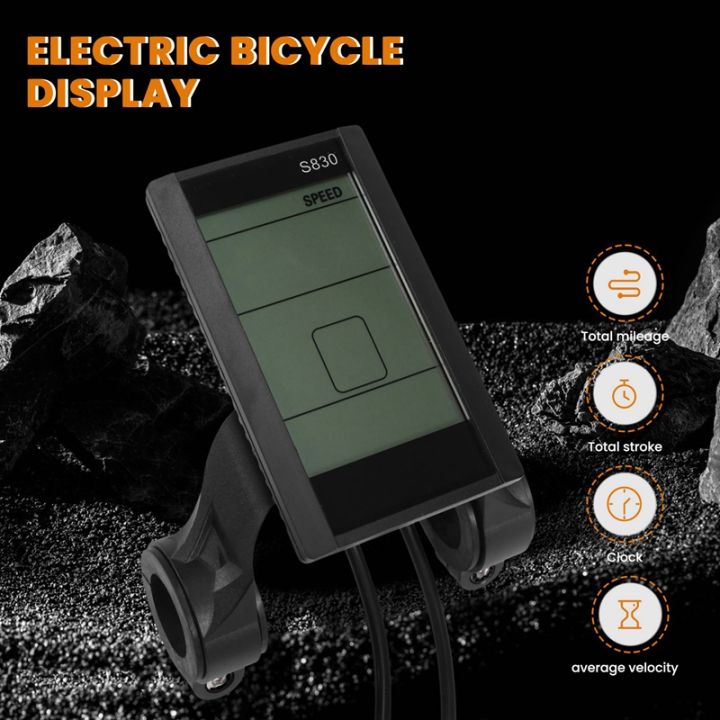 s830-24v-36v-48v-lcd-display-screen-for-electric-bicycle-ebike-meter-panel-universal-with-usb-cycling-parts