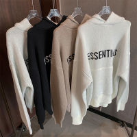 Fw21 new fashion oversize Knitted Hoodie Kanye West Hoodies Sweatshirt knit lettered print hip hop loose Uni knit Pullover