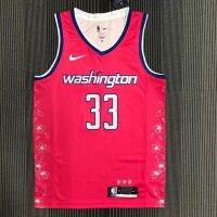 Top-quality 2022-23 Mens Heat Pressed Nba Washington Wizards 33 Kyle Kuzma Cherry Blossom Pink Jerseys