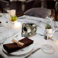 Skull Ashtray Skull Head Mens ที่เขี่ยน่ากลัวตกแต่งสยองขวัญตกแต่งฮาโลวีนเรซิ่น Skull เครื่องประดับสำหรับโรงแรม Bedroom