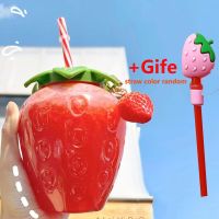 500ml Summer Cute Strawberry Straw Water Bottle Water Bottles Straw Free Shipping - Water Bottles - Aliexpress