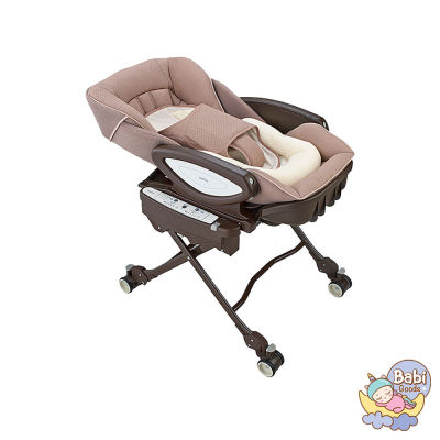 Aprica เปลไกวอัตโนมัติพร้อมปรับเป็นเก้าอี้ทานข้าว 2 in 1 Hi Low Bed &amp; Chair Yuralism DX พร้อมจัดส่ง 2-3 วัน