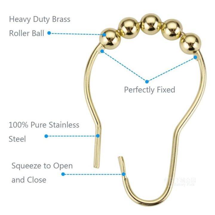 1-set-of-12pcs-shower-curtain-hooks-rings-gold-rust-resistant-shower-curtain-light-bulb-shape-rings-hooks-s