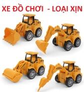 Đồ chơi xe công trình xây dựng mini máy cẩu xúc ủi lu đáng yêu cho bé