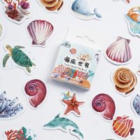 45 Pcs Kawaii Fantasy Sea Life Ocean Collection Sticker Set For Scrapbooking Journaling DIY Gift Wrapping Letter Envelope  Stickers Labels