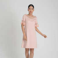 JOUSSE A-Line Party Dress Dress เดรสจู๊สส์ ชุดแซกสั้น สีส้ม (JS2XOR)