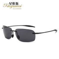 MAUI JIM TR90 Frameless แฟชั่นแว่นตากันแดด ขับรถแว่นตารุ่น กีฬาขี่กระจกJH vbb