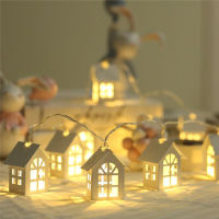 New Nordic Style Small House Light String Christmas Party Wooden House String Light Fairy Room Decor ​Small Light String