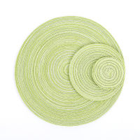 1PCS Coaster Table Mat Ramie Insulation Pad Solid Round Design Placemats Linen Non Slip Kitchen Accessories