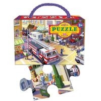 eeboo Fire Truck 20 pc Puzzle จิ๊กซอว์รูปรถดับเพลิงแบบ 20 ชิ้น