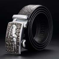 Men Belt 3.5cm แฟชั่นใหม่ผู้ชายหนังแท้สไตล์ธุรกิจเข็มขัดคุณภาพสูงหัวเข็มขัดอัตโนมัติสำหรับชาย 110-125cm