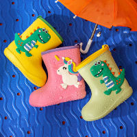 Kids Rain Boots Cartoon Dinosaur Baby Boys Girls Rainboots Outdoor Water Shoes Waterproof Rubber Rain Shoes Children Muck Boots2023