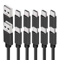 10ชิ้น1ม. 3M 2ม. Type C Usb-C 2A การชาร์จอย่างเร็วด่วน Usb C Data R สายเคเบิลสำหรับ Samsung S10 S20 Htc IG Huawei