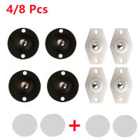 8Pcs ล้อสำหรับเฟอร์นิเจอร์ลูกกลิ้งสแตนเลส360 ° Rotation Self Adhesive Furniture CasterStrong Load-Bearing Universal Wheel