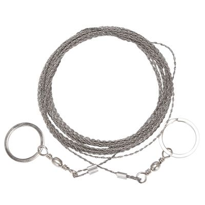 Outdoor Hand-Drawn Rope Saw 304 Stainless Steel Wire Saw Camping Life-Saving Woodworking Super Fine Hand Saw Wire 5M