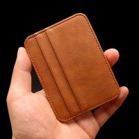 【CW】◘∋✢  New Thin Leather Wallet Bank Credit Card Holder 5 Slots Mens Business Small ID Man Purse Cardholder