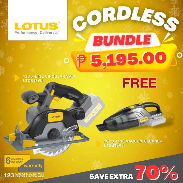 Lotus Cordless Specials | Circular Saw 18V X-LINE LTCS18VLI w/ FREE ...