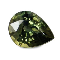 พลอย แซฟไฟร์ สี เขียว เหลือง บางกะจะ ธรรมชาติ แท้ ( Natural Yellow Green Sapphire ) 1.16 กะรัต