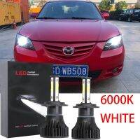 ชุดหลอดไฟหน้าฮาโลเจน LED 6000K แบบเปลี่ยน สําหรับ Mazda 3 ปี 2009-2013 2010 2011 2012 รับประกัน 10 เดือน